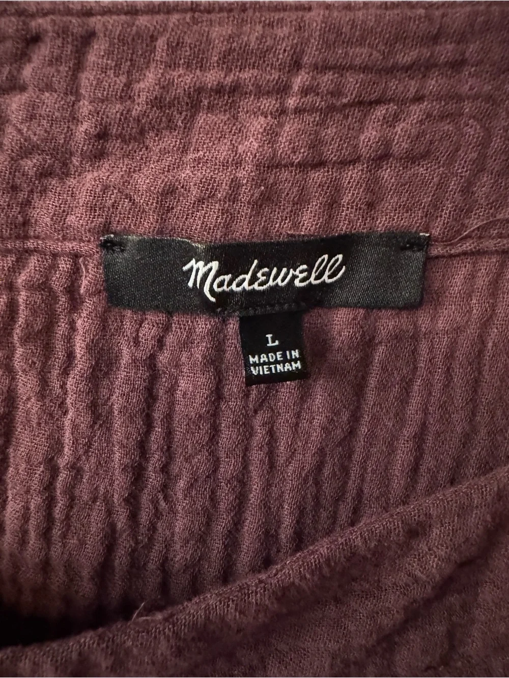 Madewell Plum Square-Neck Gauze Top - Picture 2 of 8